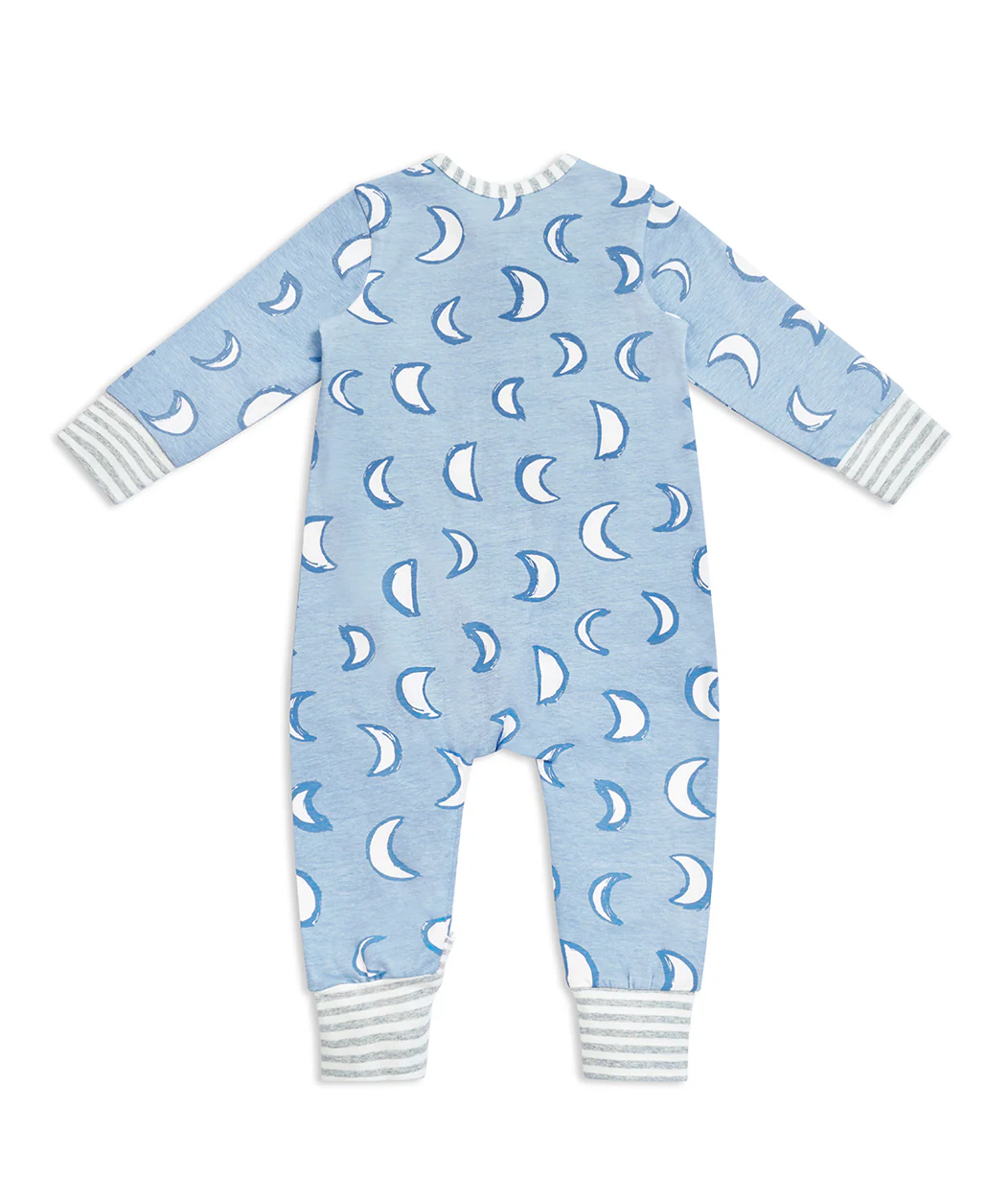 Footless Romper Cotton Blue Eclipse - Image 5