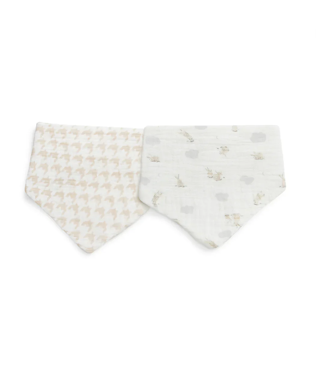 Newborn Ultimate Starter Bundle | Swaddle Up x2, Towel x2, Wash Cloth, Burp Cloths, Bibs | Houndstooth - Image 7