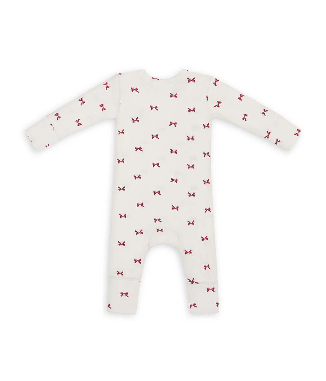 Romper Snug Fit Viscose from Bamboo Cream Bows - Image 3