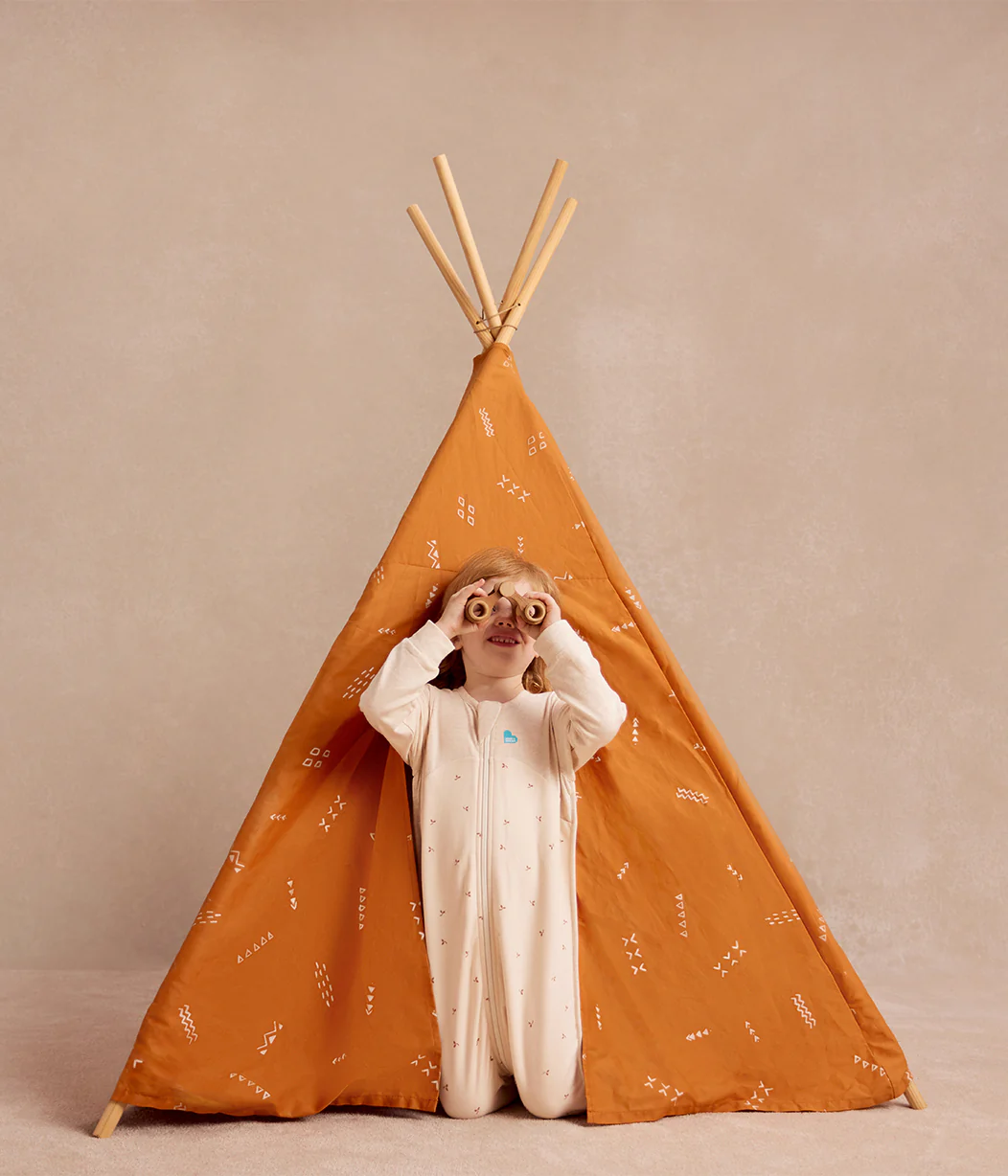 Sleep Suit Long Sleeve 1.5 TOG Cotton Oatmeal Twigs - Image 6