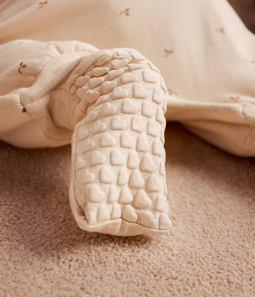 Sleep Suit Long Sleeve 1.5 TOG Cotton Oatmeal Twigs - Image 7