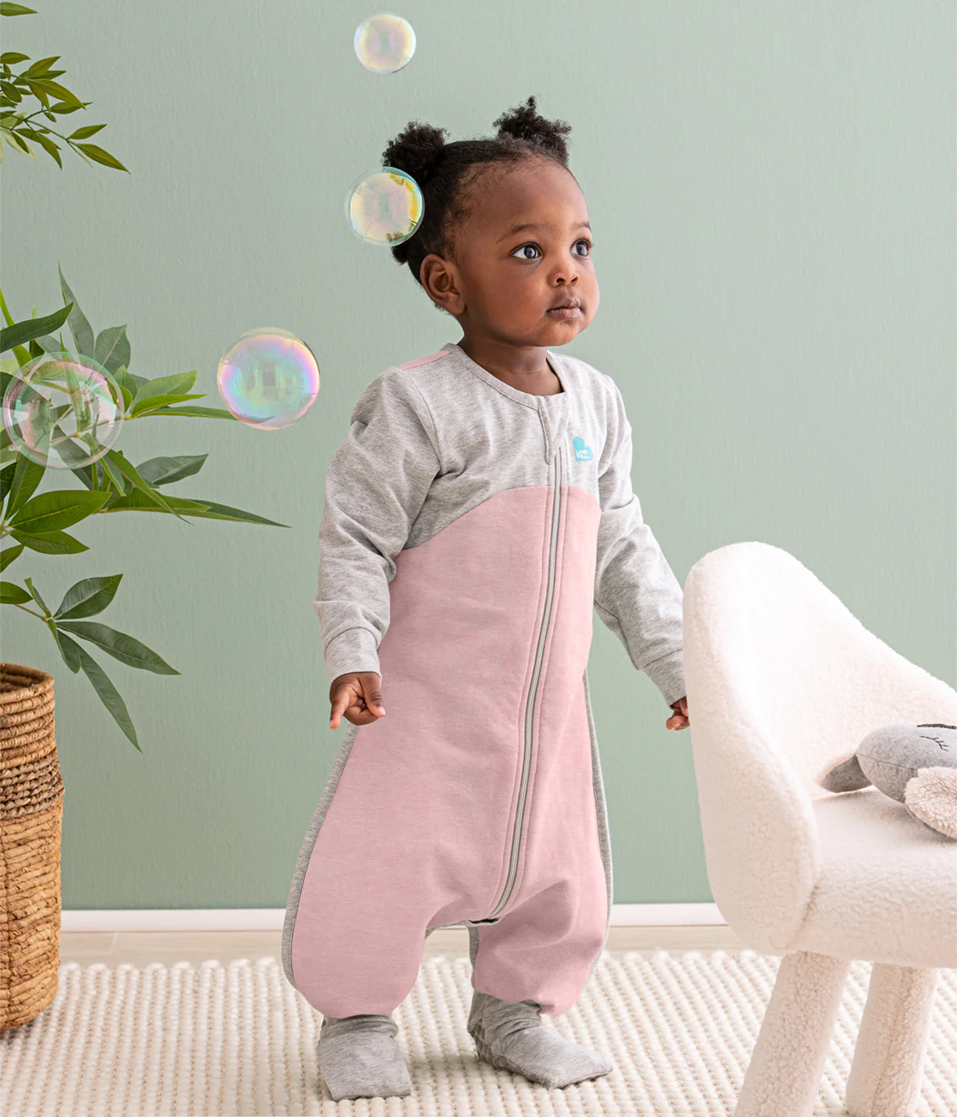 Sleep Suit Long Sleeve 1.0 TOG Organic Cotton Rose - Image 5