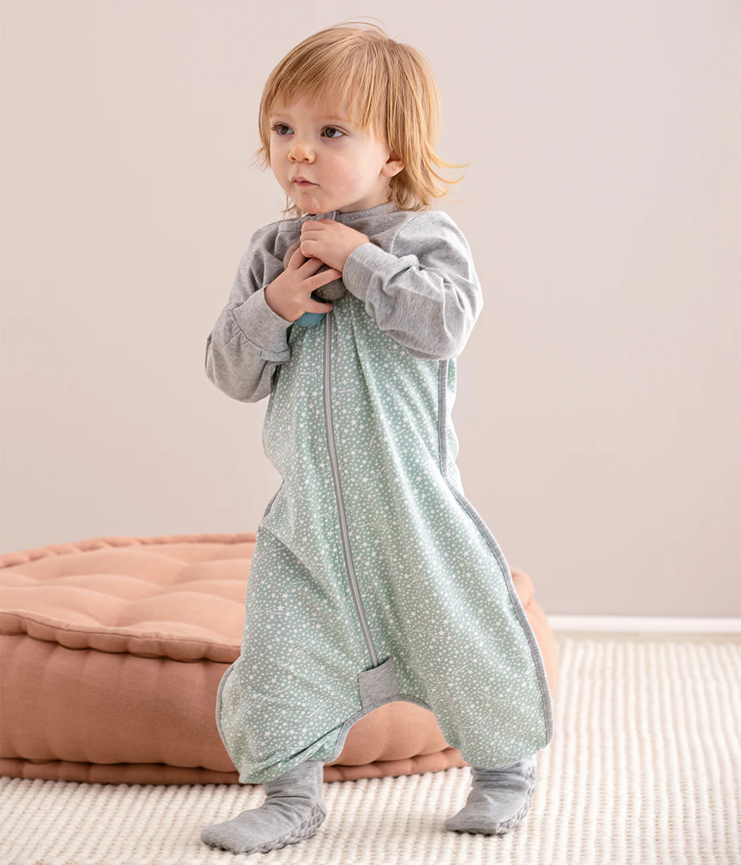 Sleep Suit Long Sleeve 1.0 TOG Cotton Olive Stardust - Image 5