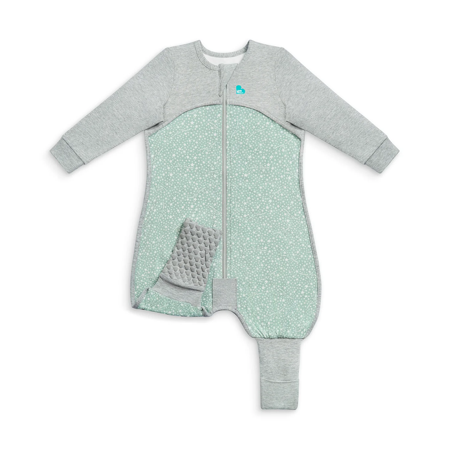 Sleep Suit Long Sleeve 1.0 TOG Cotton Olive Stardust - Image 6