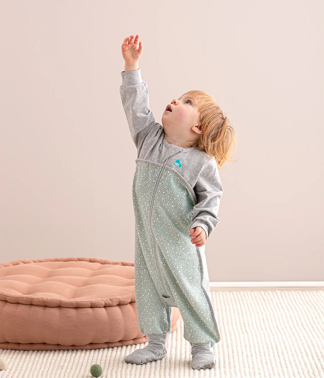 Sleep Suit Long Sleeve 1.0 TOG Cotton Olive Stardust - Image 7