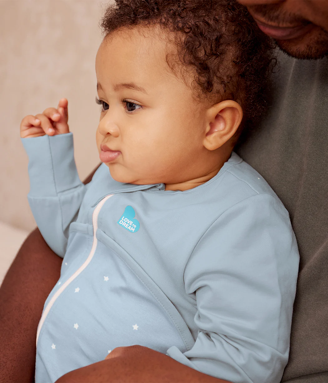 Sleep Suit Long Sleeve 1.0 TOG Cotton Powder Blue Twinkle - Image 5