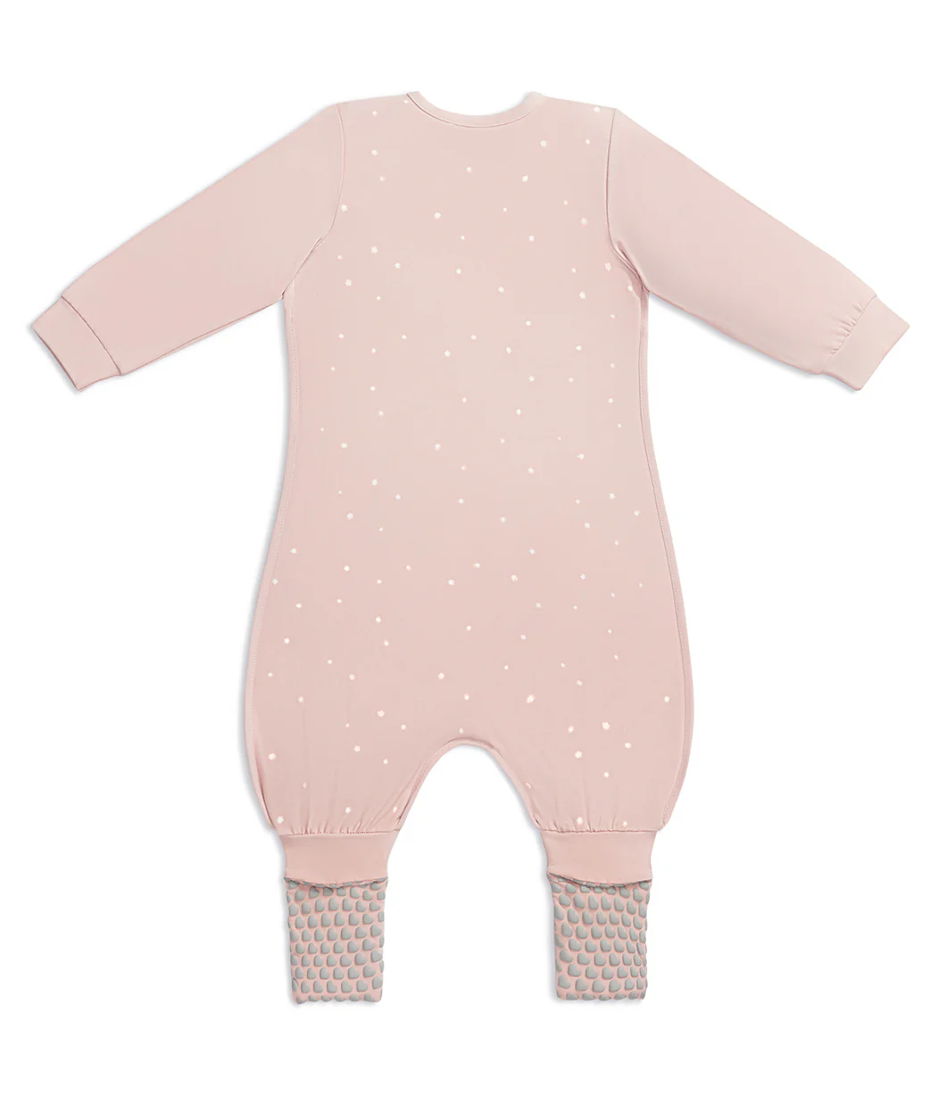 Sleep Suit Long Sleeve 1.0 TOG Cotton Powder Pink Twinkle - Image 3