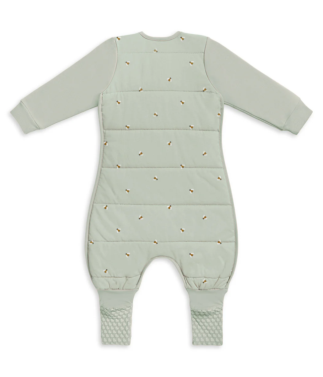 Sleep Suit Long Sleeve 2.5 TOG Cotton Olive Bees - Image 3