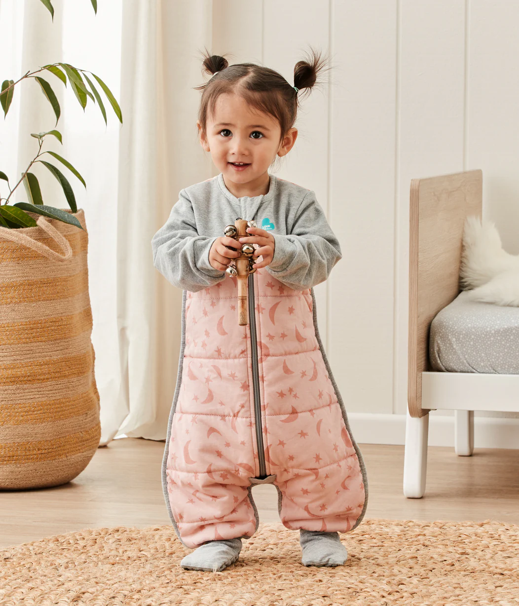 Sleep Suit Long Sleeve 2.5 TOG Cotton Pink Moonlight - Image 3