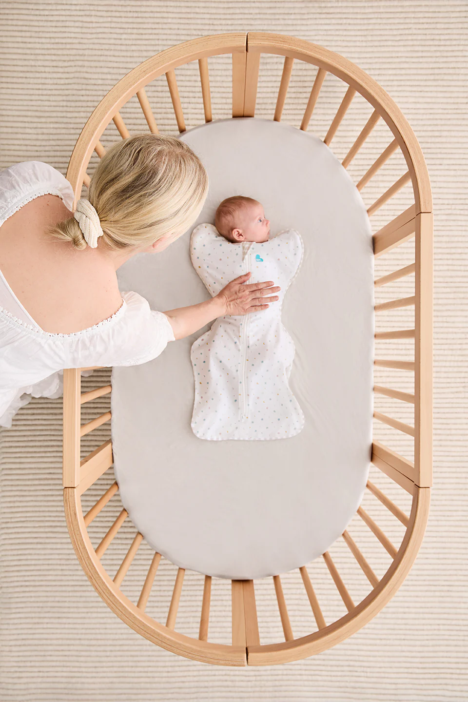 Swaddle Up™ 0.2 TOG Organic Cotton White Starlight - Image 5