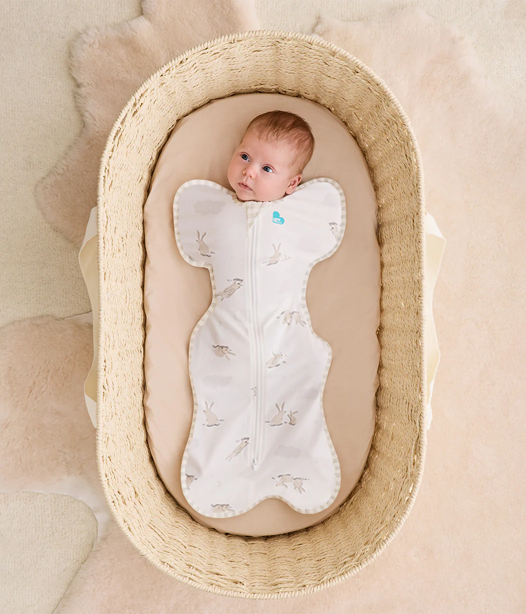 Swaddle Up™ 1.0 TOG Cotton White Cloud Bunnies - Image 4