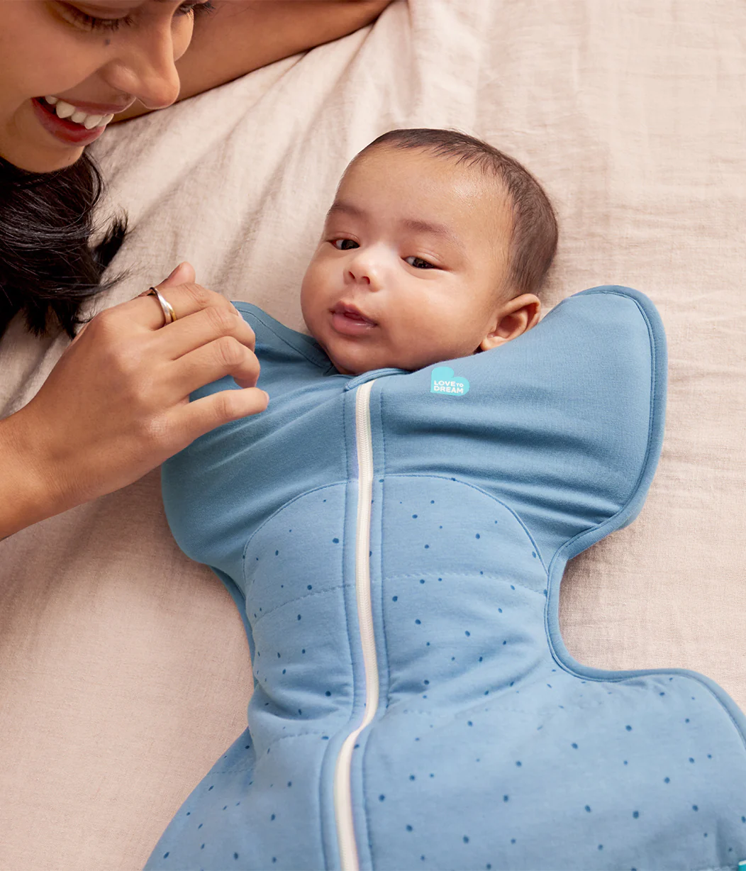 Swaddle Up™ 2.5 TOG Cotton Storm Blue Pebbles - Image 5