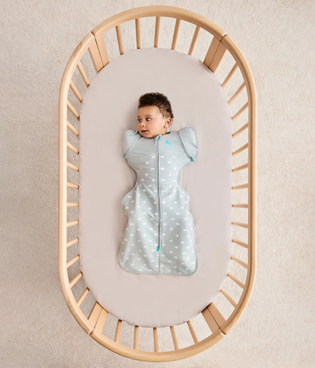 Swaddle Up™ Transition Bag 1.5 TOG Cotton Light Olive Mini Cloud - Image 4