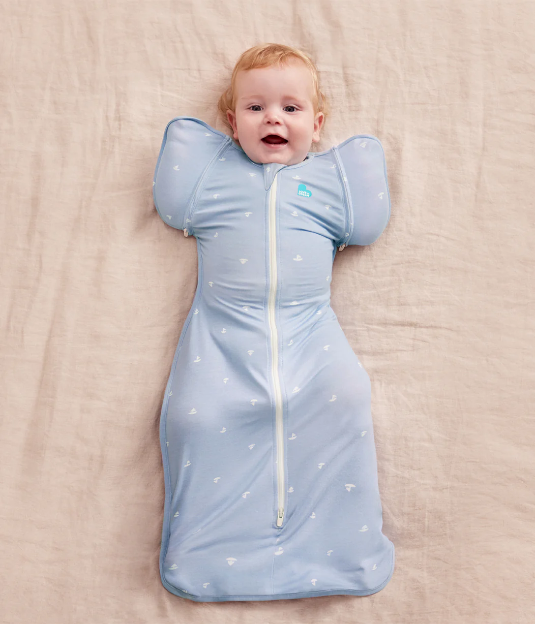 Swaddle Up™ Transition Bag 1.0 TOG Viscose from Bamboo Mist Blue Boats - Image 5