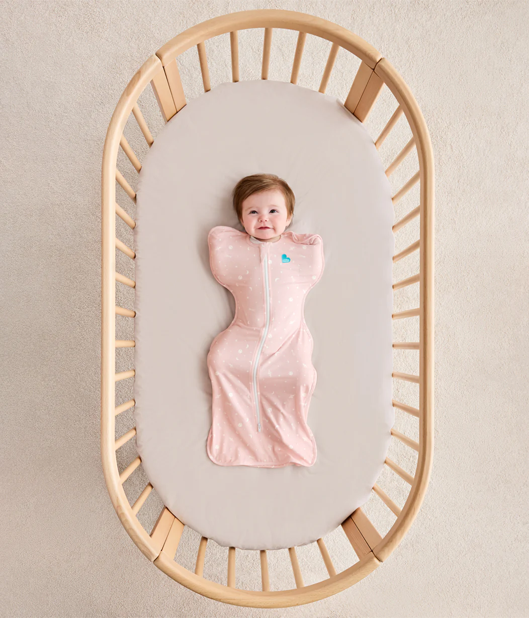 Swaddle Up™ 1.0 TOG Viscose from Bamboo Marle Pink Time and Space - Image 4